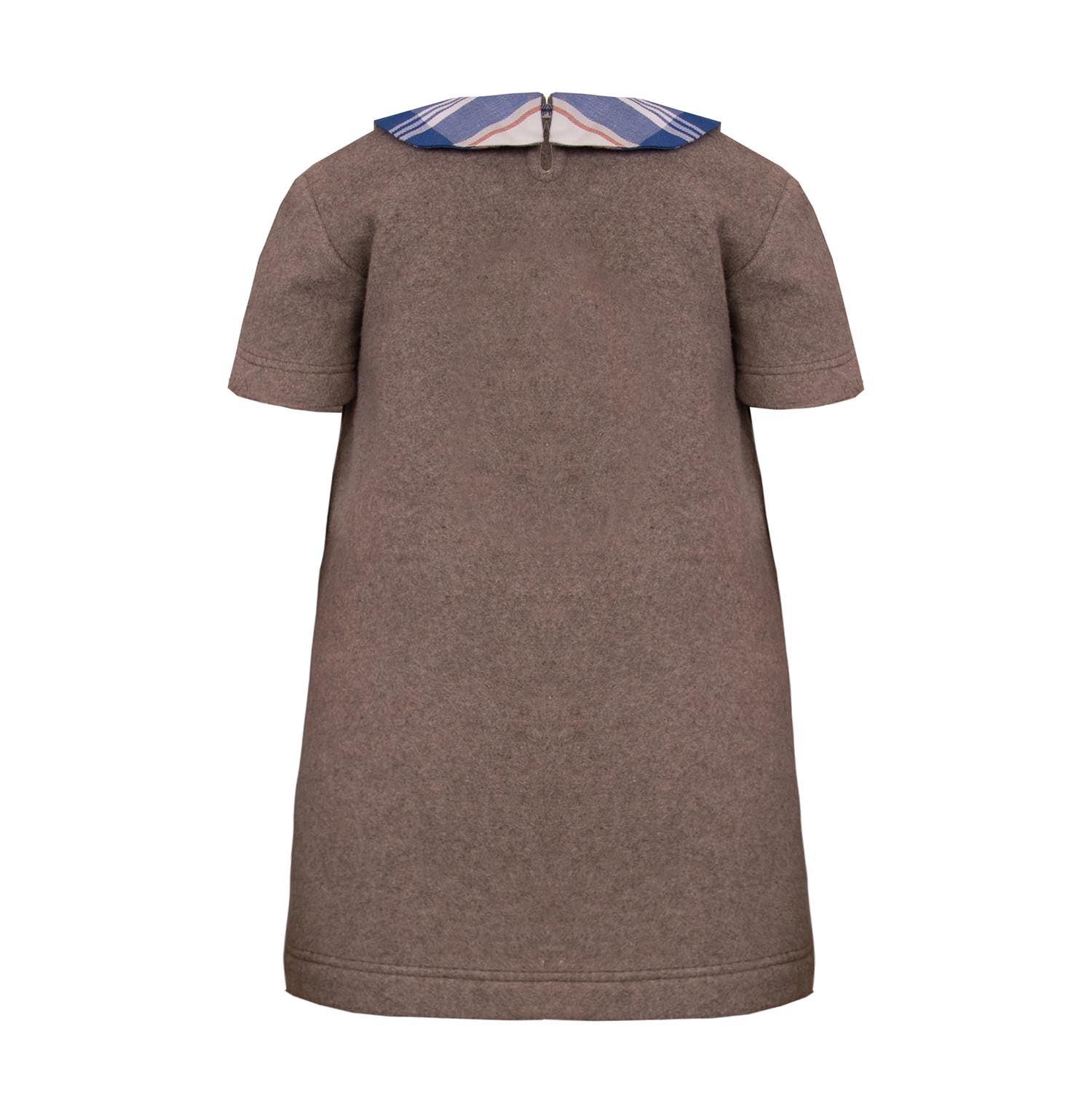 Beige Cotton Fleece Baby Dress