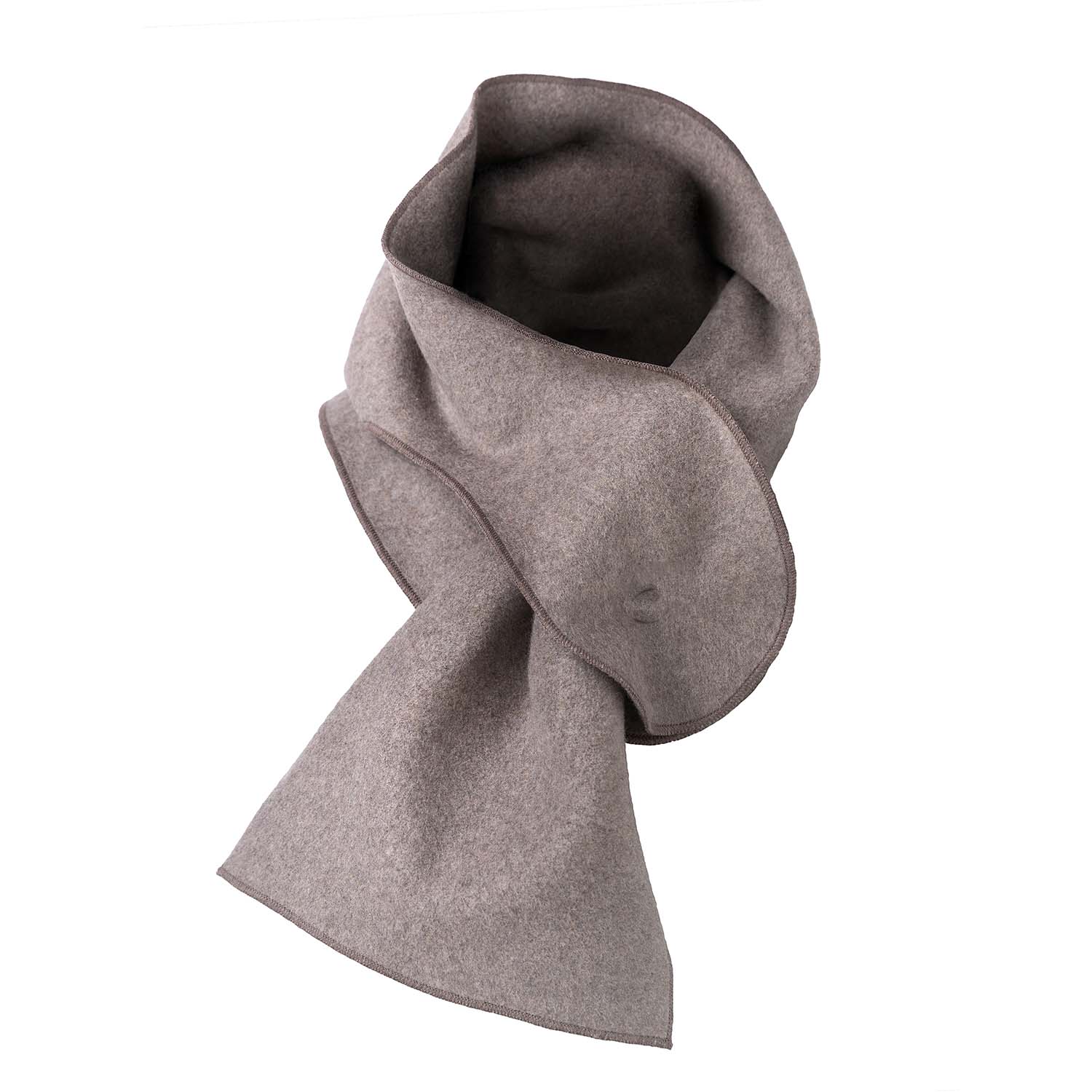 Beige Cotton Fleece Scarf