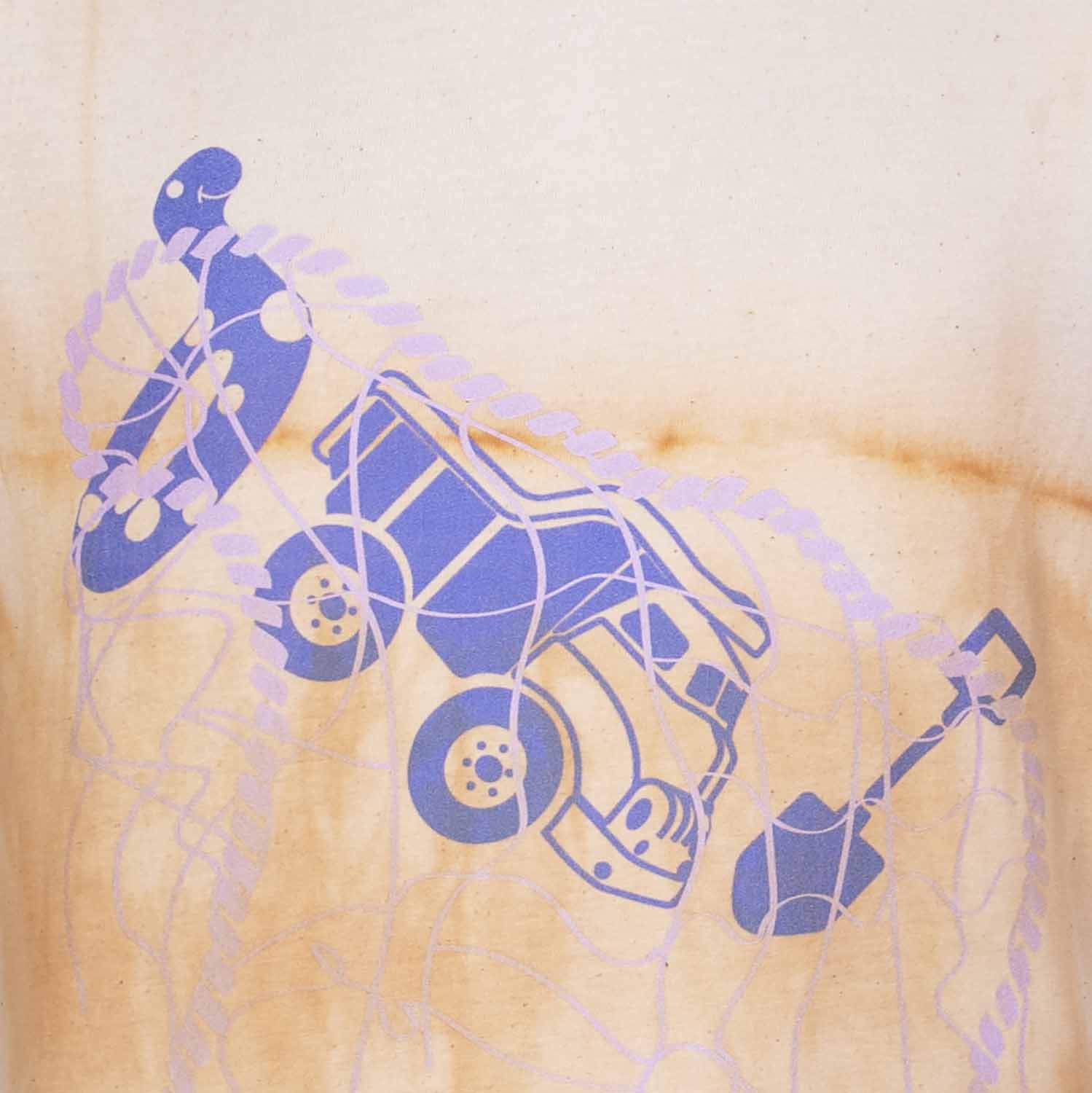 Artisanal T-Shirt Naturally Dyed with Yellow Onion, Organic