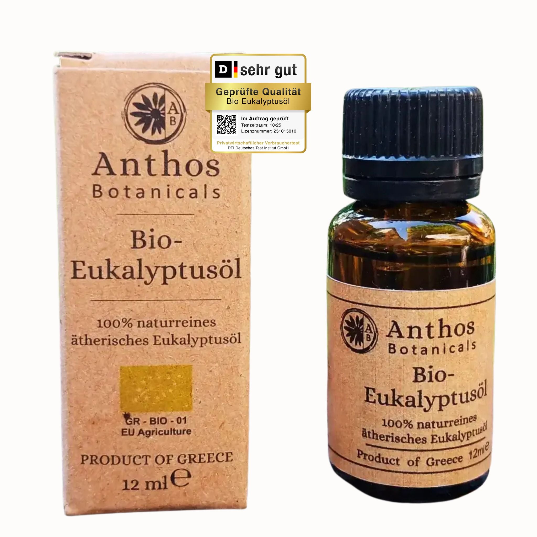 Eukalyptusöl Bio 12 ml – 100 % naturrein | Lebensmittelqualität